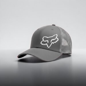 Gorra Fox Racing Gris Modelo camionero de malla