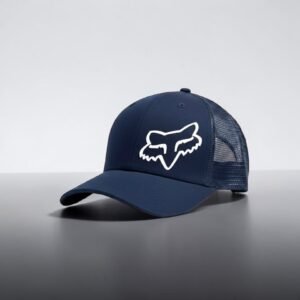 Gorra Fox Racing Azul Marino Modelo camionero de malla