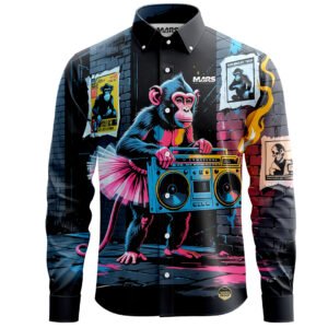 Camisa de Vestir Manga Larga Premium Mars MonkeyDance