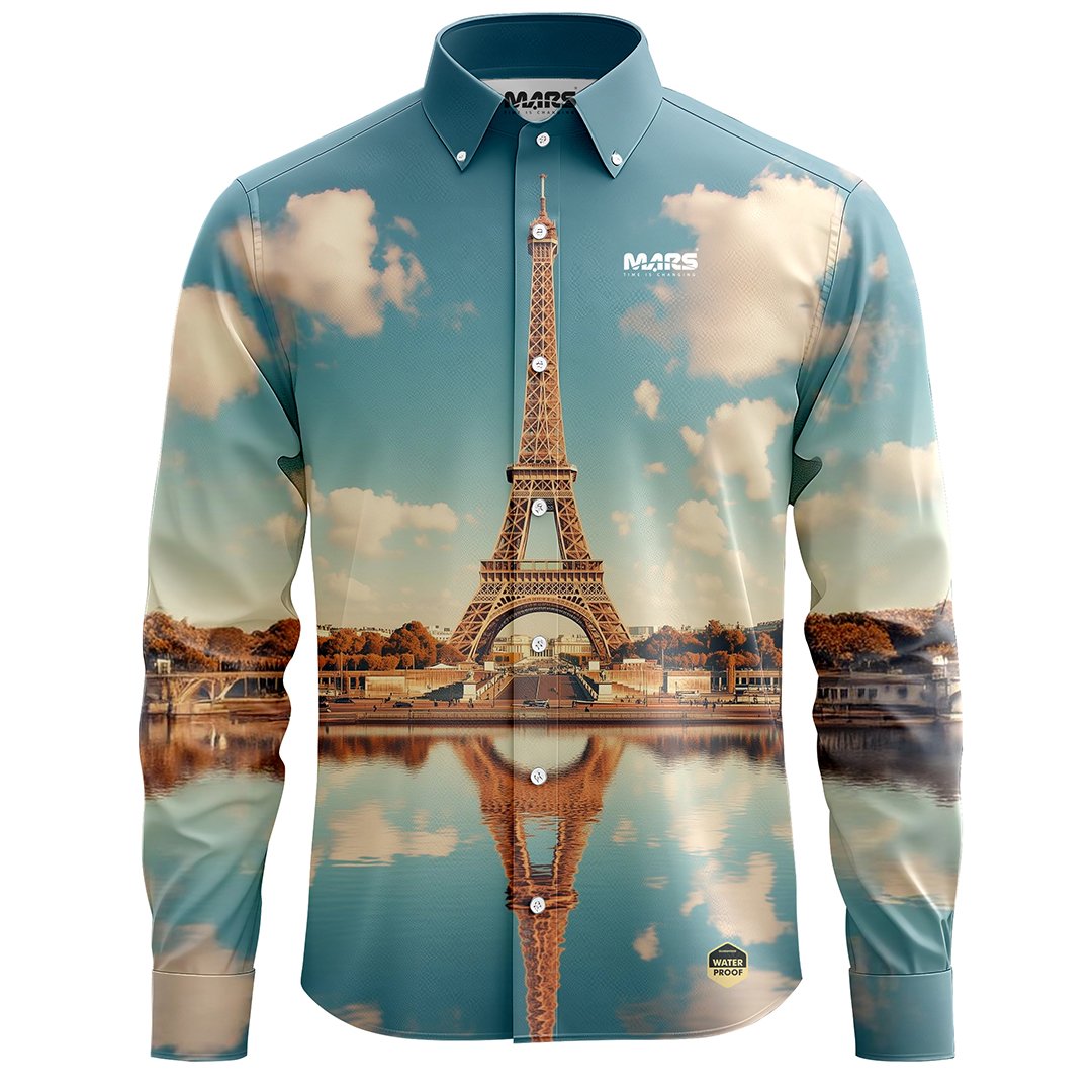Camisa de Vestir Manga Larga Premium Mars tour Eiffel